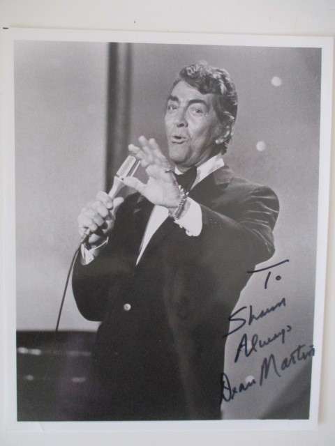 AUTOGRAPHED / SIGNED  - DEAN MARTIN  - PHOTOGRAPH A4 SINGER