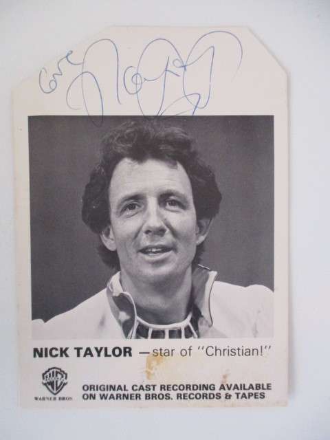 AUTOGRAPH / SIGNED PHOTO NICK TAYLOR APP. POSTCARD SIZE