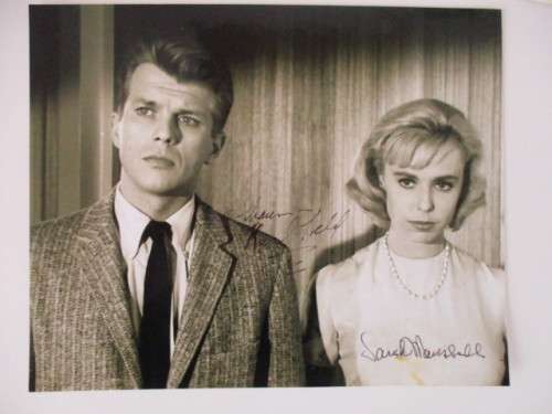 SIGNED / AUTOGRAPHED -  KARL HELD FROM STAR TREK -   AND WIFE SARAH MARSHALL A4 RARE