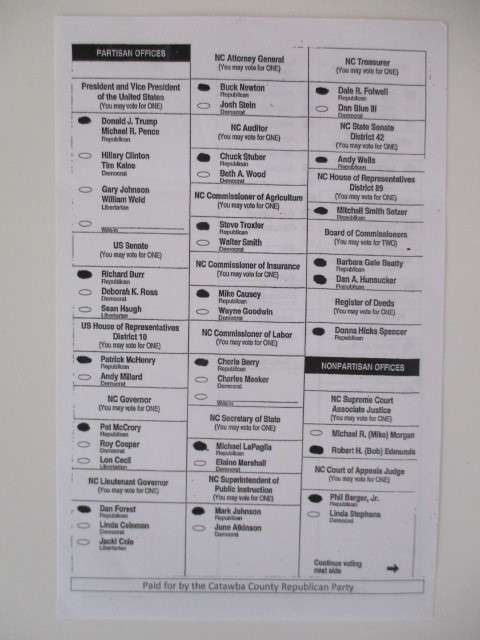 MINI USA BALLOT TIME OF ELECTION OF DONALD TRUMP/ BIDEN