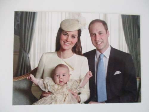 CARD FOR THE BAPTISIM OF PRINCE GEORGE