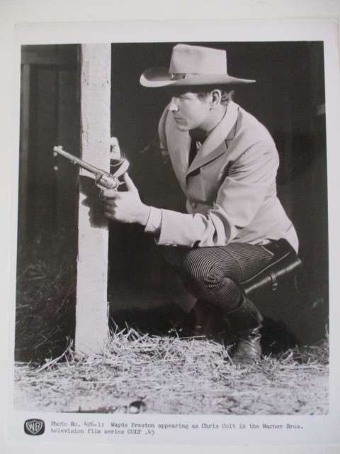 PHOTOGRAPH - WAYDE PRESTON FROM TV SERIES COLT 45 A4 SIZE