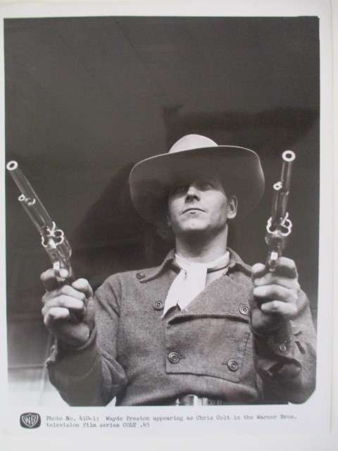 PHOTOGRAPH - WAYDE PRESTON FROM  COLT 45 TV SERIES A4 SIZE