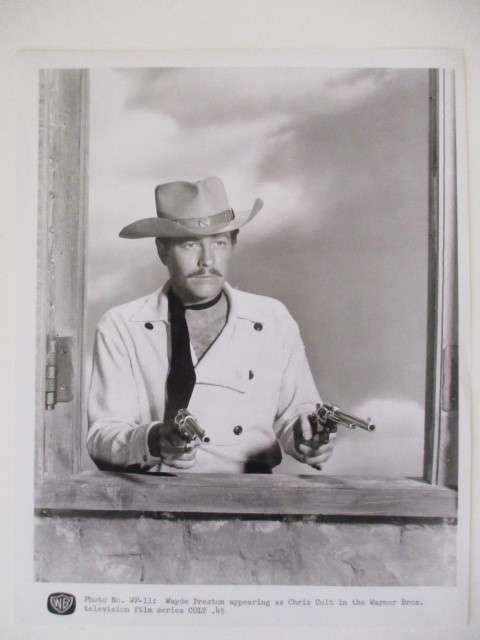 PHOTOGRAPH - WAYDE PRESTON FROM  COLT 45 TV SERIES A4 SIZE
