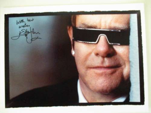 PRINTED AUTOGRAPH - SIR ELTON JOHN - CANDLE IN THE WIND