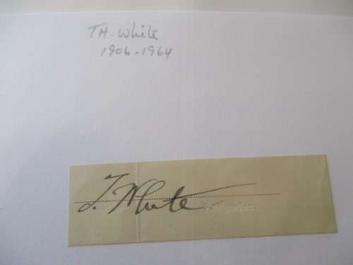 AUTOGRAPH TERENCE HAMBURY TIM WHITE  ENGLISH AUTHOR BEST KNOWN FOR THE ONCE FUTURE KING