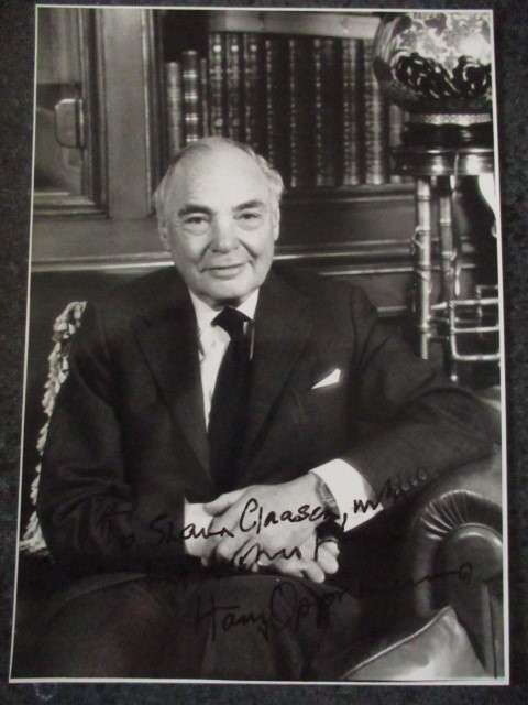 SIGNED LETTER AND PHOTOGRAPH HARRY OPPENHEIMER 1983