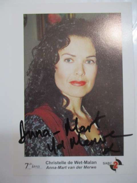 SIGNED AUTOGRAPHED ANNA-MART VAN DER MERWE 7DE LAAN