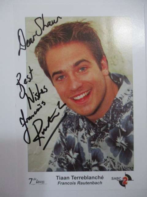 SIGNED AUTOGRAPHED FRANCOIS RAUTENBACH 7DE LAAN