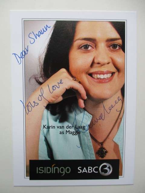 SIGNED AUTOGRAPHED KARIN VAN DER LAAG ISIDINGO