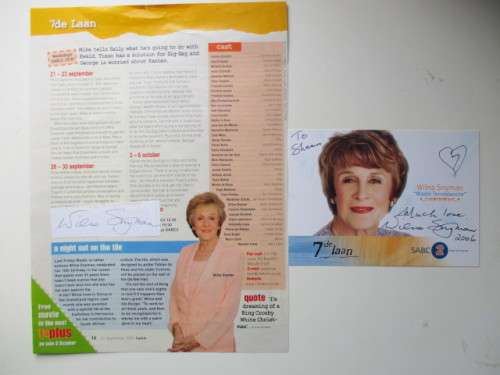 SIGNED AUTOGRAPHED WILNA SNYMAN 7DE LAAN