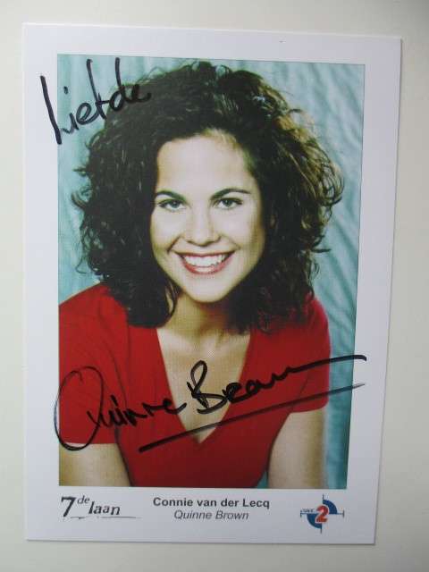 SIGNED AUTOGRAPHED QUINNE BROWN 7DE LAAN