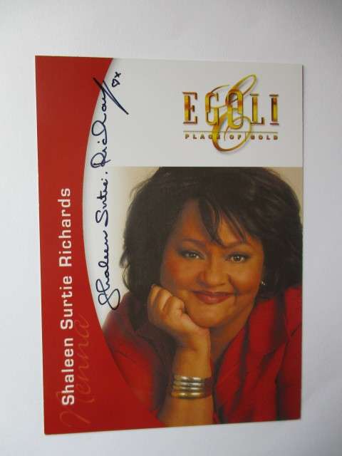 AUTOGRAPHED SIGNED - SHALEEN SURTIE RICHARDS - EGOLI