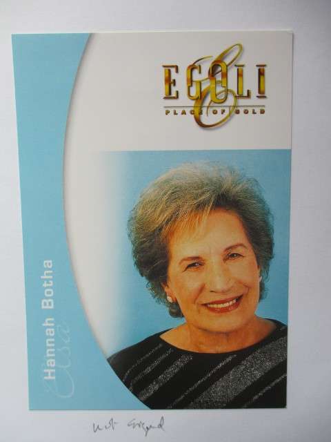 TWO PICTURES OF EGOLI STARS - HANNAH BOTHA and ERNEST ELOFF