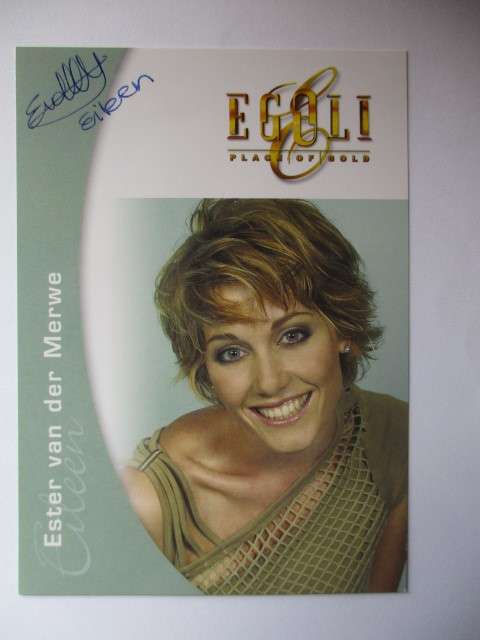 AUTOGRAPHED SIGNED - ESTER VAN DER MERWE