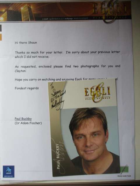 AUTOGRAPHED SIGNED - PAUL BUCKBY - EGOLI