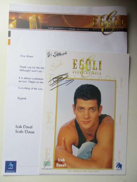 AUTOGRAPHED SIGNED  IZAK DAVEL - EGOLI