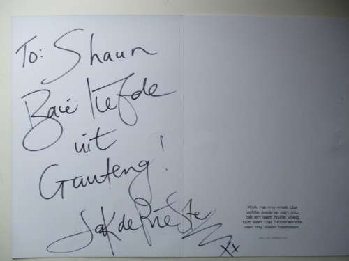 AUTOGRAPHED SIGNED - JAK DE PRIESTER