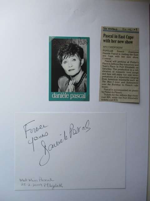 AUTOGRAPHED SIGNED - DANIELE PASCAL