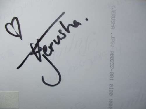 AUTOGRAPHED SIGNED - JENSHA