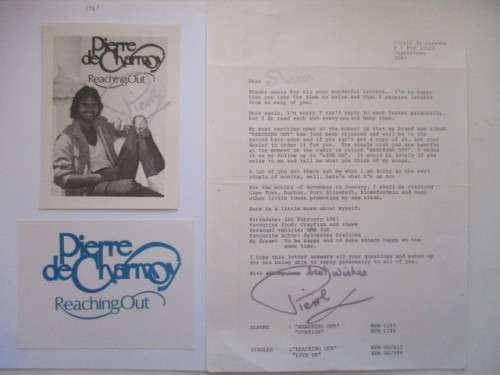 AUTOGRAPHED SIGNED PIERRE DE CHARMOY SIGNED PIC AND LETTER