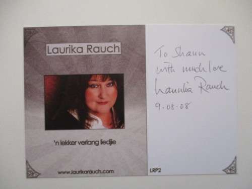 AUTOGRAPHED SIGNED LAURIKA RAUCH