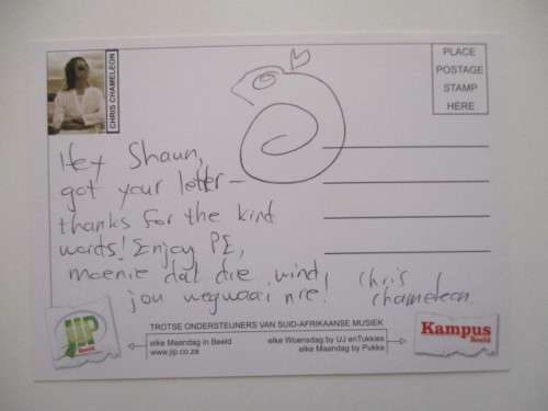 AUTOGRAPHED SIGNED - CHRIS CHAMELEON