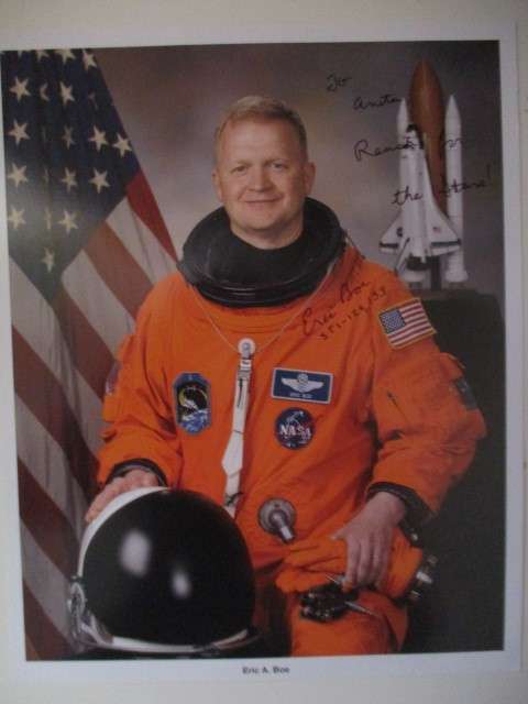 AUTOGRAPHED SIGNED A4 SIZE ASTRONAUT ERIC A. BOE