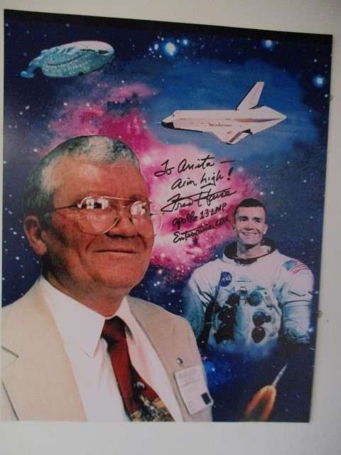 AUTOGRAPHED SIGNED - APOLLO - FRED HAISE - 13 A4 SIZE