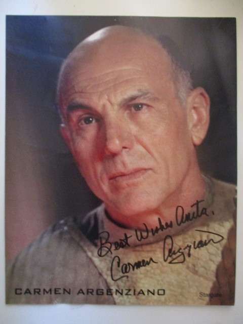 AUTOGRAPHED SIGNED  - CARMEN ARGENZIANO STAR GATE A4