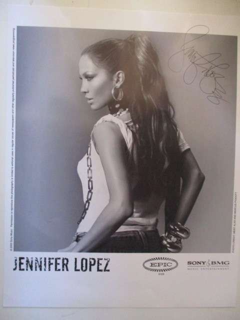 PRINTED AUTOGRAPH JENNIFER LOPEZ SINGER A4