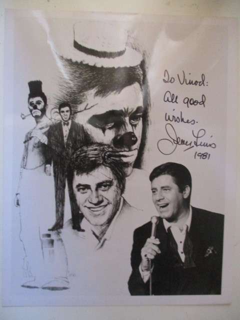 AUTOGRAPHED SIGNED JERRY LEWIS A4