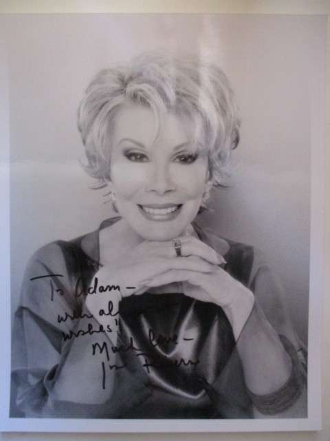 AUTOGRAPHED SIGNED JOAN RIVERS A4 COMEDIAN