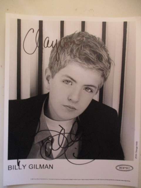 AUTOGRAPHED SIGNED - BILLY GILMAN A4 SINGER DARE TO DREAM