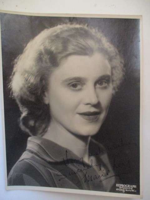 AUTOGRAPHED SIGNED - A4 MARIE HEY  SILENT MOVIE ACTRESS