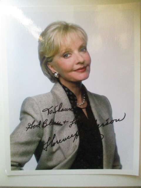 AUTOGRAPHED SIGNED - FLORENCE HENDERSON - MOTHER OF THE BRADY BUNCH A4