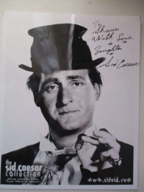 AUTOGRAPHED SIGNED - SID CAESAR A4