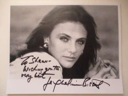 AUTOGRAPHED SIGNED - JAQUELINE BISSET A4 THE DEEP