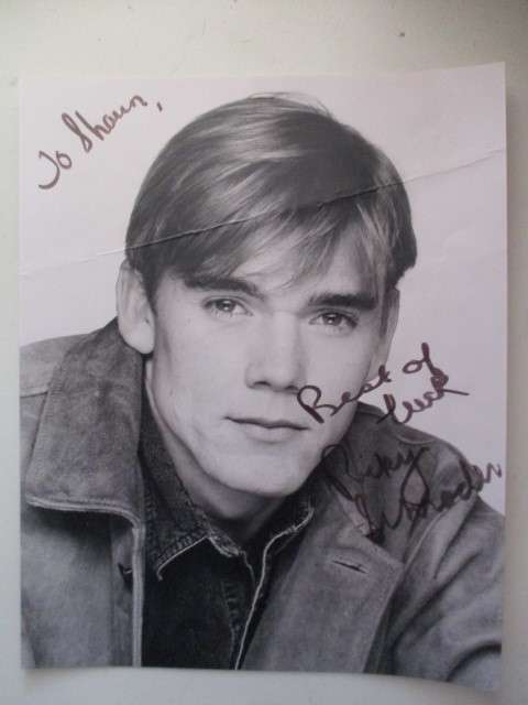 AUTOGRAPHED SIGNED - A4 ""RICK SCHRODER"" SILVER SPOONS AND THE CHAMP!!!!