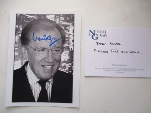 AUTOGRAPHED SIGNED ABOUT HALF OF A4 NOEL GAY