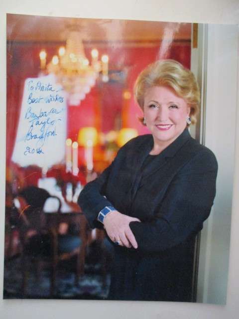 AUTOGRAPHED SIGNED A4 BARBARA TAYLOR BRADFORD SMUDGED REDUCED TO CLEAR