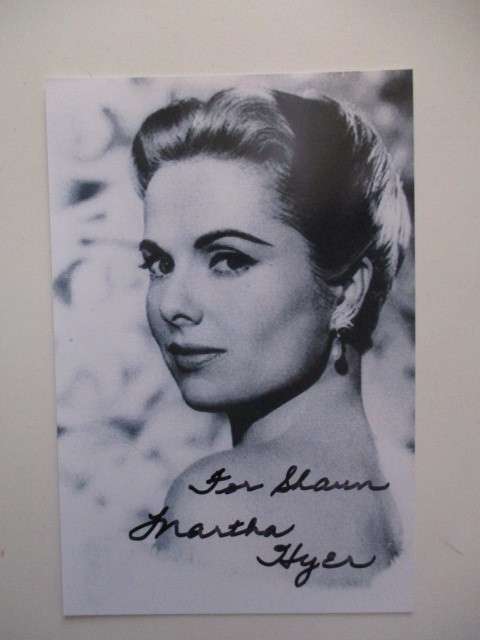 AUTOGRAPHED SIGNED  ABOUT POST CARD SIZE MARTHA HYER ACTRESS