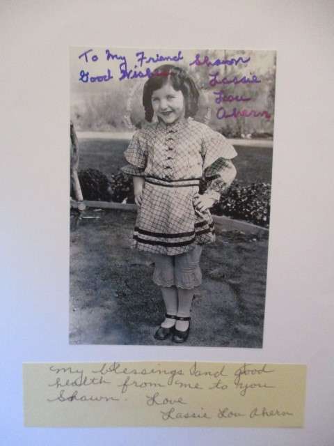 AUTOGRAPHED SIGNED LASSIE LOU AHERN 1920-2018 CHILD ACTOR OUR GANG