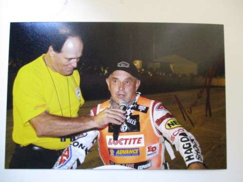 AUTOGRAPHED SIGNED IVAN MAUGER MOTOR CROSS  RACER SPEEDWAY BIKER
