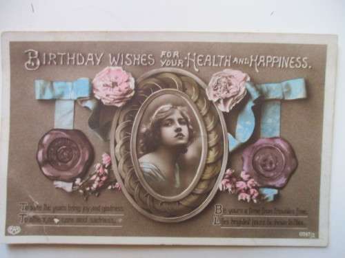 VICTORIAN POSTCARD BIRTHDAY WISHES