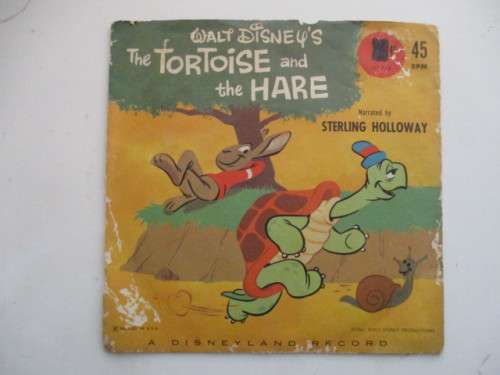 VINTAGE 7 SINGLE CHILDREN WALT DISNEYS THE TORTOISE AND THE HARE - SEE PICS BELOW