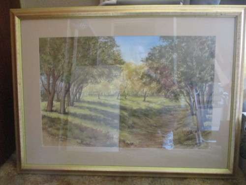 AVENUE OF TREES - WATER COLOURS-  M.J. CONNACHER