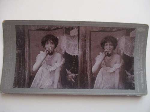 VICTORIAN - STEREOSCOPE CARD -  1800`S