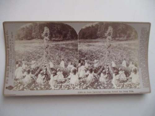 VICTORIAN - STEREOSCOPE CARD -  A JUNE CARNIVAL - 1800`S