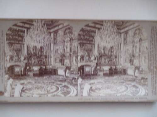 VICTORIAN - STEREOSCOPE CARD - ROYAL PALACE FRANCE  1800`S